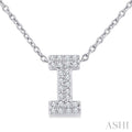 Bubble 'I' Initial Diamond Pendant