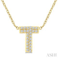 Bubble 'T' Initial Diamond Pendant