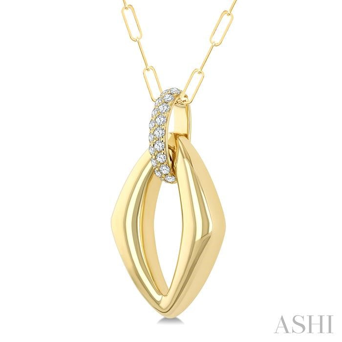 Aeris Gold Marquise Shape Diamond Fashion Pendant