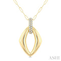 Aeris Gold Marquise Shape Diamond Fashion Pendant