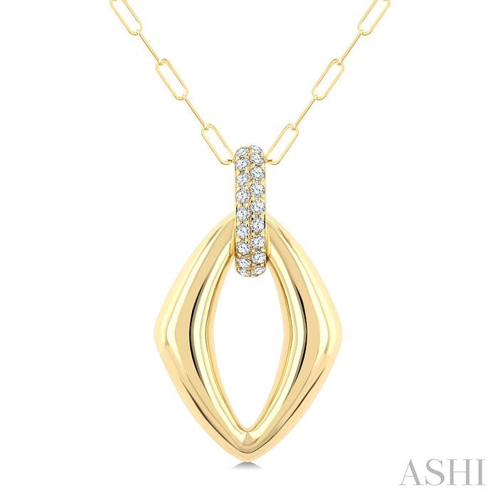 Aeris Gold Marquise Shape Diamond Fashion Pendant