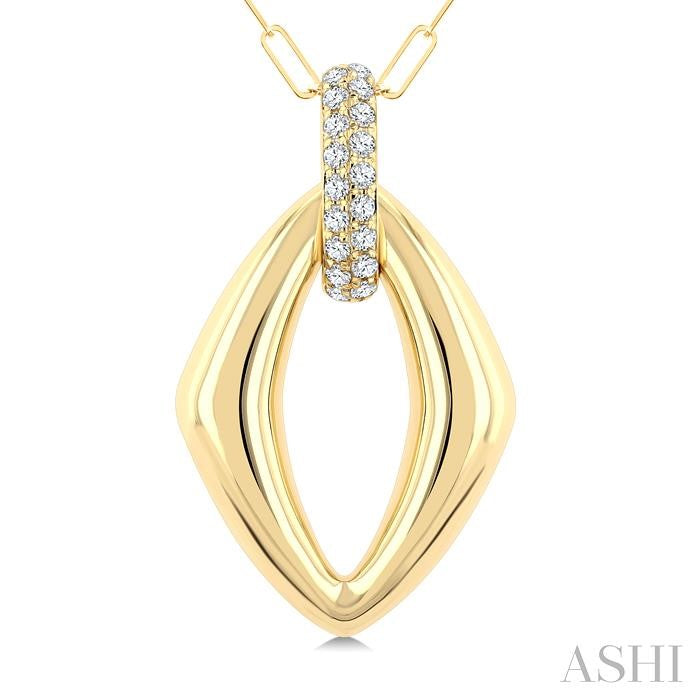 Aeris Gold Marquise Shape Diamond Fashion Pendant