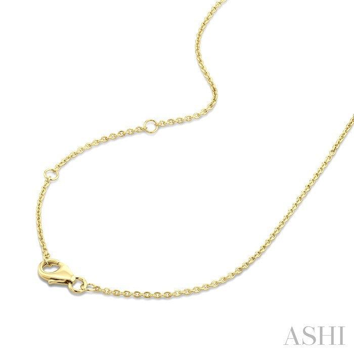 Pear & Round Shape Bezel Diamond Necklace