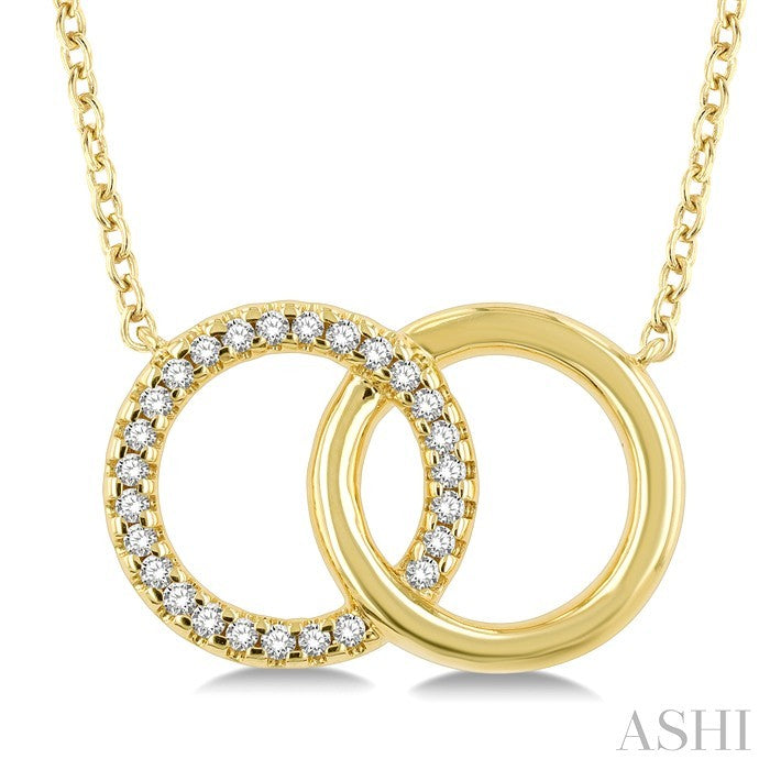 Circle Interlock Petite Diamond Fashion Pendant