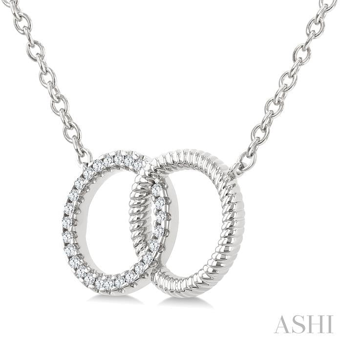 Circle Interlock Petite Diamond Fashion Pendant