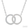 Circle Interlock Petite Diamond Fashion Pendant
