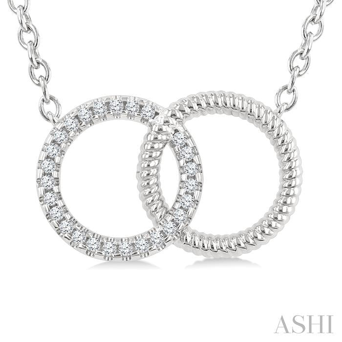 Circle Interlock Petite Diamond Fashion Pendant