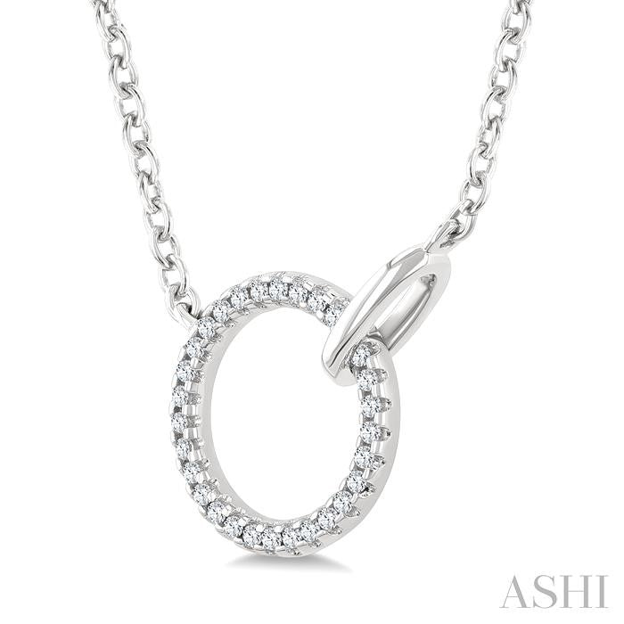 Circle Interlock Petite Diamond Fashion Pendant