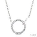 Circle Interlock Petite Diamond Fashion Pendant