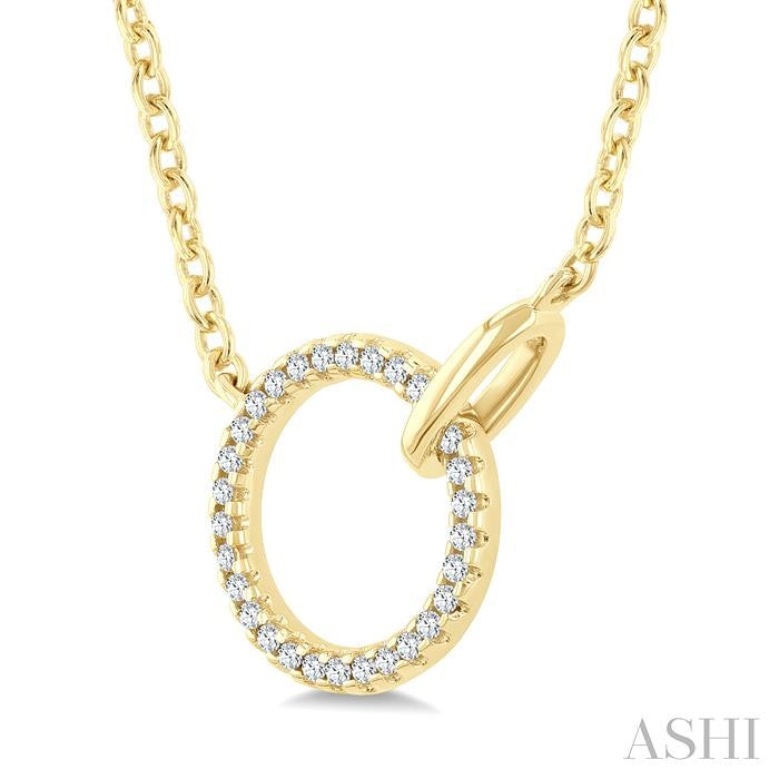 Circle Interlock Petite Diamond Fashion Pendant