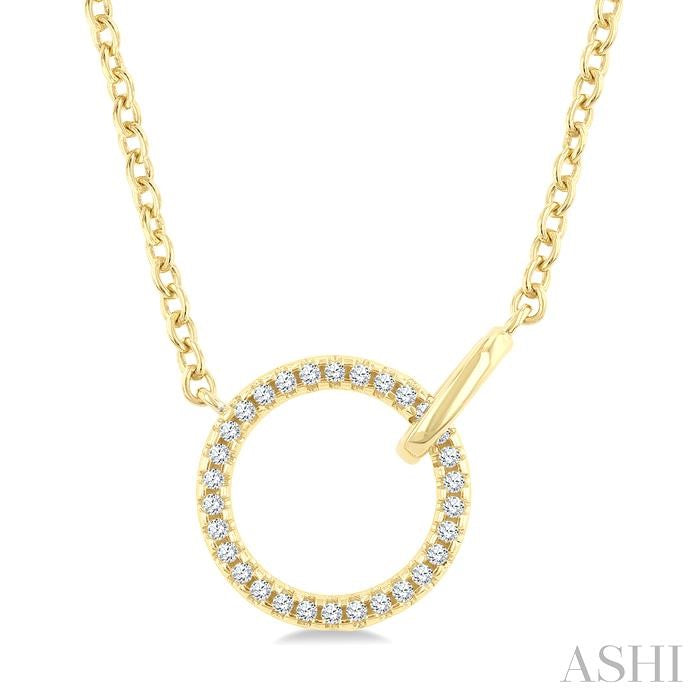 Circle Interlock Petite Diamond Fashion Pendant