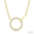 Circle Interlock Petite Diamond Fashion Pendant