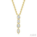 Vertical Bar Mixed Shape Diamond Pendant
