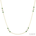 Gemstone & Diamond Station Necklace