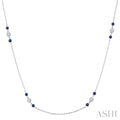Gemstone & Diamond Station Necklace