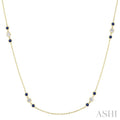 Gemstone & Diamond Station Necklace