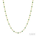 Bezel Alternate Gemstone & Diamond Necklace