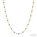 Bezel Alternate Gemstone & Diamond Necklace