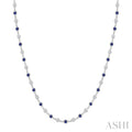 Bezel Alternate Gemstone & Diamond Necklace
