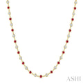 Bezel Alternate Gemstone & Diamond Necklace
