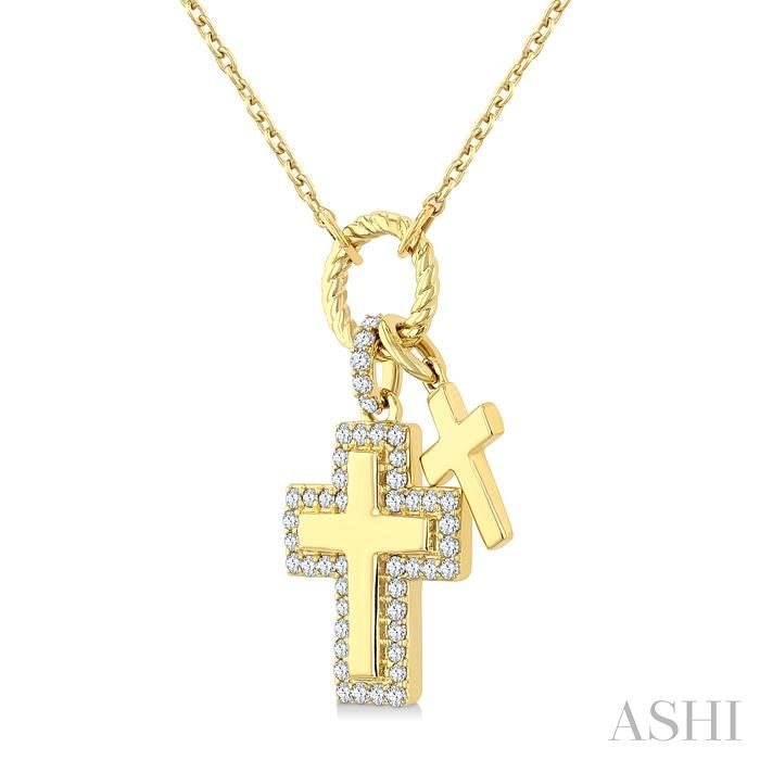 Cross Charm Diamond Fashion Pendant