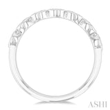 Oval Shape East-West Bezel Set Diamond Fashion Band