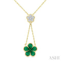 Blossom Pear Shape Gemstone & Diamond Necklace