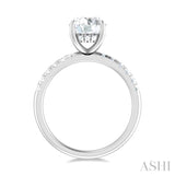 Round Shape Semi-Mount Diamond Engagement Ring