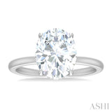 Oval Shape Semi-Mount Diamond Engagement Ring