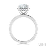 Oval Shape Semi-Mount Diamond Engagement Ring