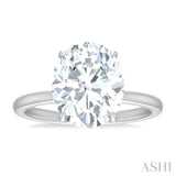 Oval Shape Semi-Mount Diamond Engagement Ring