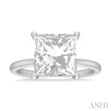 Princess Shape Semi-Mount Diamond Engagement Ring