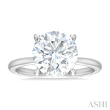 Round Shape Semi-Mount Diamond Engagement Ring