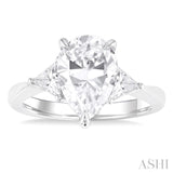 Pear Shape Semi-Mount Diamond Engagement Ring