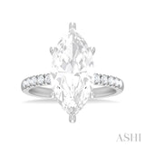 Marquise Shape Semi-Mount Diamond Engagement Ring