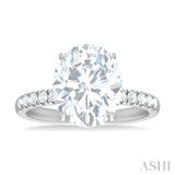 Oval Shape Semi-Mount Diamond Engagement Ring