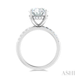 Oval Shape Semi-Mount Diamond Engagement Ring