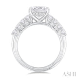 Princess Shape Semi-Mount Diamond Engagement Ring