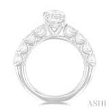 Marquise Shape Semi-Mount Diamond Engagement Ring