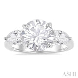 Round Shape Semi-Mount Diamond Engagement Ring