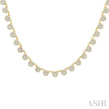 Halfway Cluster Diamond Necklace