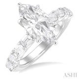 Marquise Shape Semi-Mount Diamond Engagement Ring