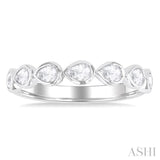 Pear Shape East-West Bezel Set Diamond Fashion Band