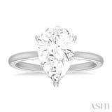 Pear Shape Semi-Mount Diamond Engagement Ring