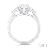 Marquise Shape Semi-Mount Diamond Engagement Ring