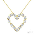 Heart Mixed Shape Diamond Fashion Pendant