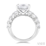 Princess Shape Semi-Mount Diamond Engagement Ring