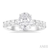 Oval Shape Semi-Mount Diamond Engagement Ring