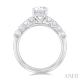 Oval Shape Semi-Mount Diamond Engagement Ring