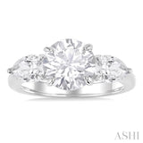 Round Shape Semi-Mount Diamond Engagement Ring